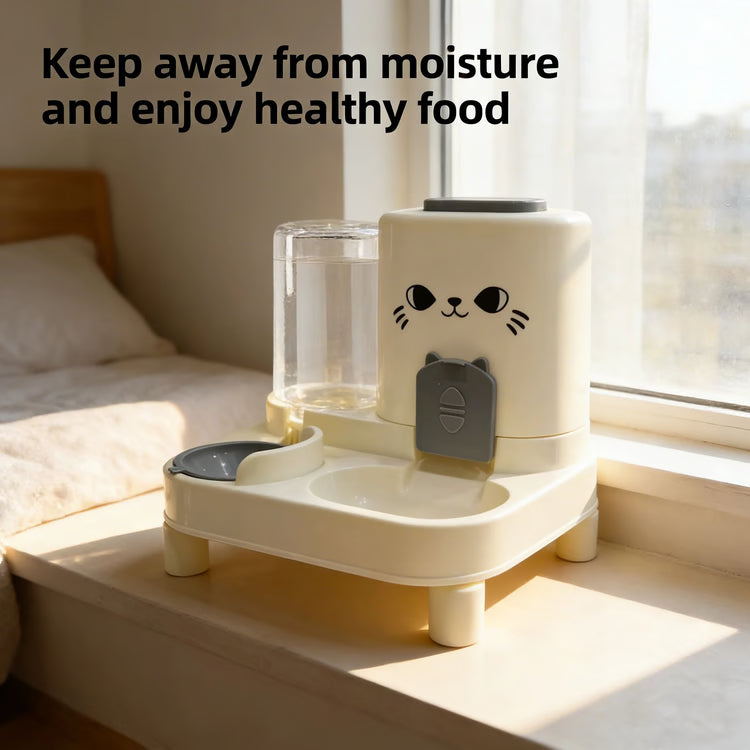 Automatic Gravity Pet Feeder and Water Dispenser