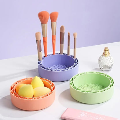 Multi Functional Makeup Brush and Beauty Sponge Cleaning Bowl