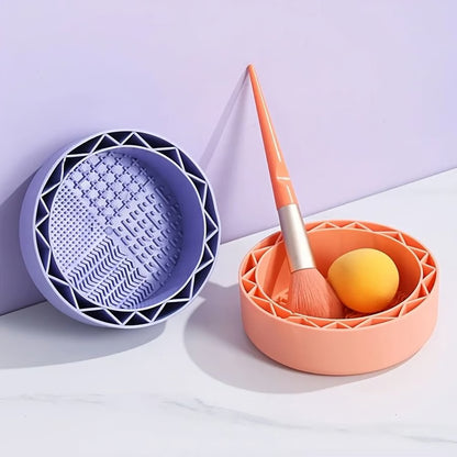 Multi Functional Makeup Brush and Beauty Sponge Cleaning Bowl