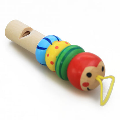 Infant Whistling Toy, Educational Wooden Cartoon Animal Music Instrument for Baby and Kids
