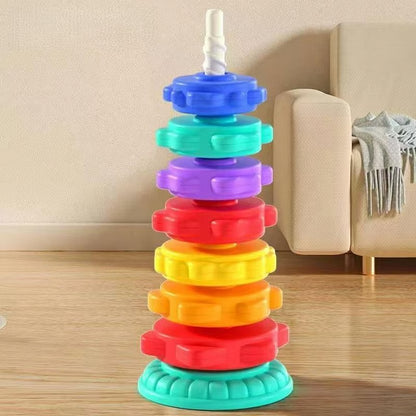 Baby Stacking Rainbow Tower Game – Spinning Puzzle Toy