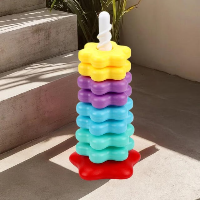Baby Stacking Rainbow Tower Game – Spinning Puzzle Toy