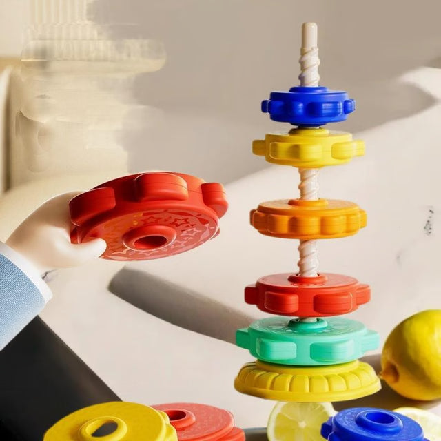 Baby Stacking Rainbow Tower Game – Spinning Puzzle Toy