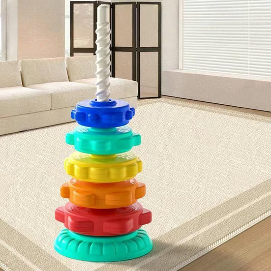 Baby Stacking Rainbow Tower Game – Spinning Puzzle Toy