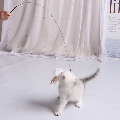 Interactive Cat Toy: Feather Teaser for Endless Fun & Bite-Resistant Play | Pet Supplies