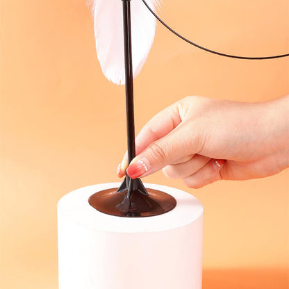 Interactive Cat Toy: Feather Teaser for Endless Fun & Bite-Resistant Play | Pet Supplies