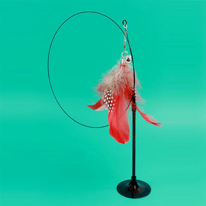 Interactive Cat Toy: Feather Teaser for Endless Fun & Bite-Resistant Play | Pet Supplies