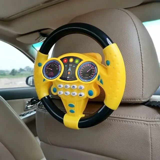 Baby Simulation Steering Wheel Toy with Lights & Sound Effects