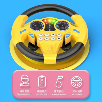Baby Simulation Steering Wheel Toy with Lights & Sound Effects