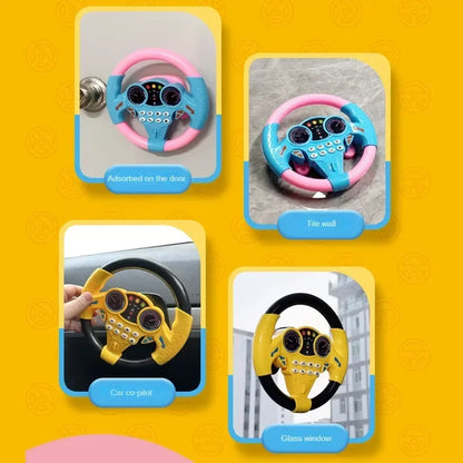 Baby Simulation Steering Wheel Toy with Lights & Sound Effects