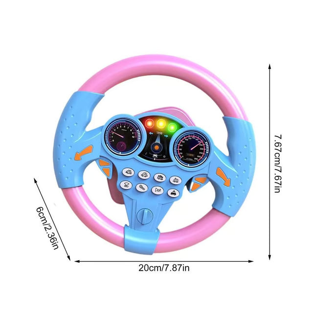 Baby Simulation Steering Wheel Toy with Lights & Sound Effects