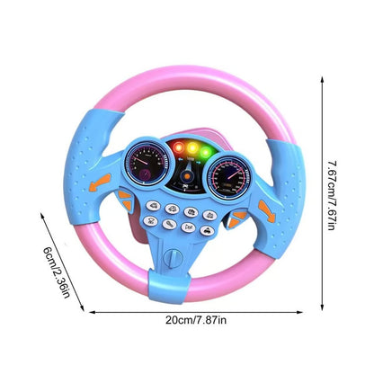 Baby Simulation Steering Wheel Toy with Lights & Sound Effects