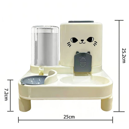 Automatic Gravity Pet Feeder and Water Dispenser