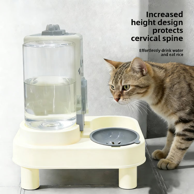 Automatic Gravity Pet Feeder and Water Dispenser