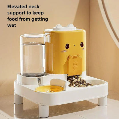 Automatic Gravity Pet Feeder and Water Dispenser