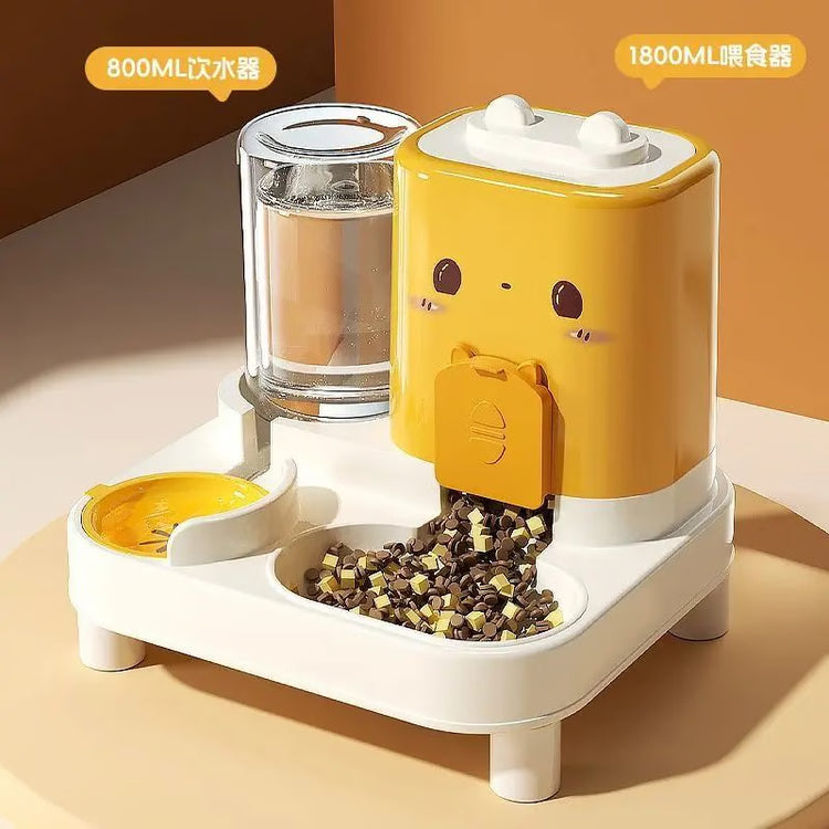 Automatic Gravity Pet Feeder and Water Dispenser