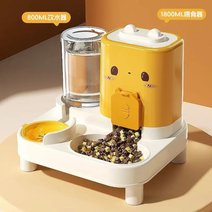 Automatic Gravity Pet Feeder and Water Dispenser