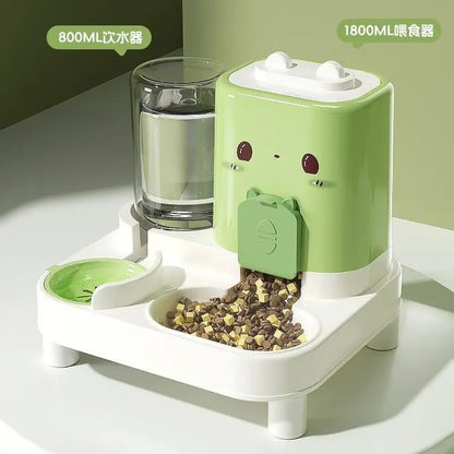 Automatic Gravity Pet Feeder and Water Dispenser